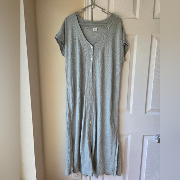 Poetry Gray Maxi Dress - Picture 1 of 10